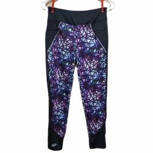 Covergirl Active Leggings stained glass mosaic pattern size M
